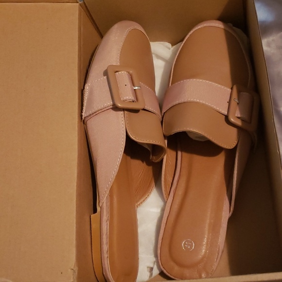 SHEIN Shoes - Buckle decor flat mules